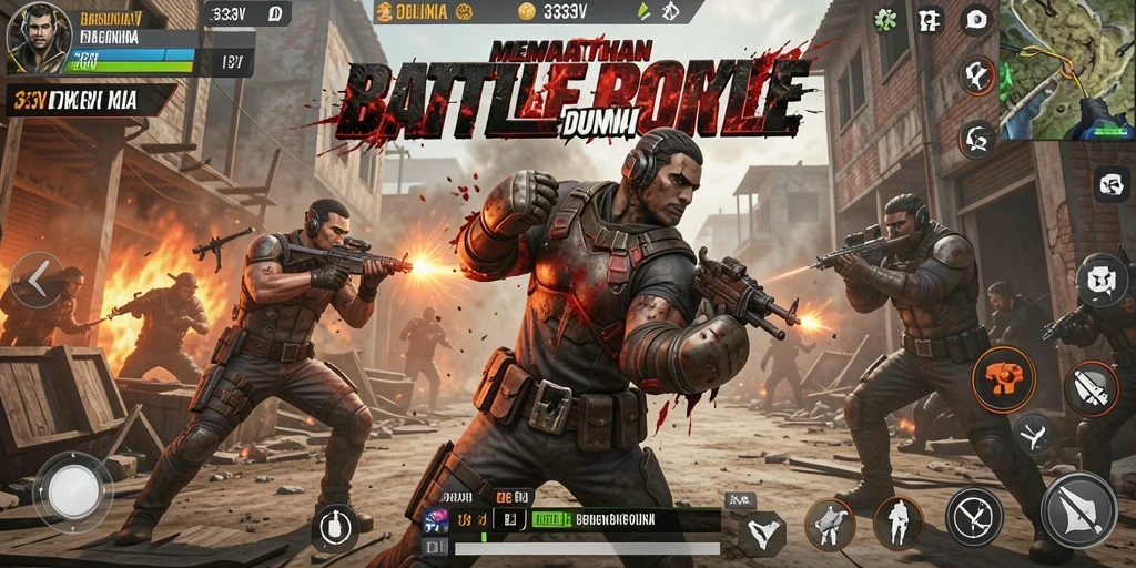 Tampilan menegangkan dari gameplay Battle Royale di 333V.