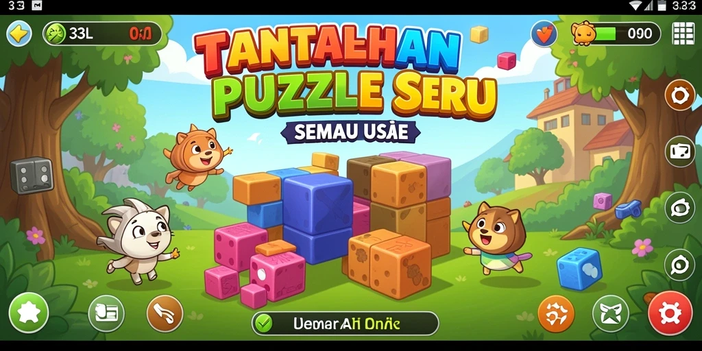 Tampilan gameplay 33L yang penuh warna dan menantang.