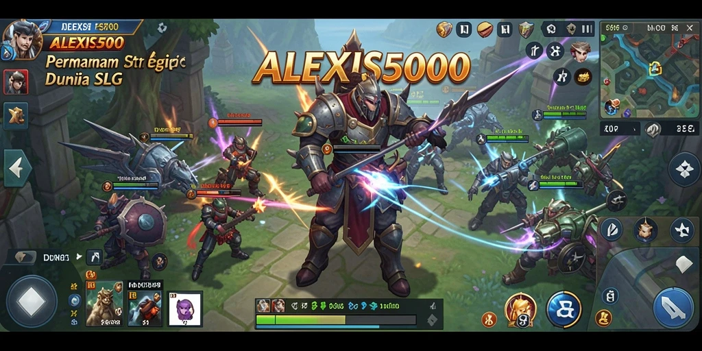 Screenshot ALEXIS500 menampilkan gameplay strategi yang mendebarkan.