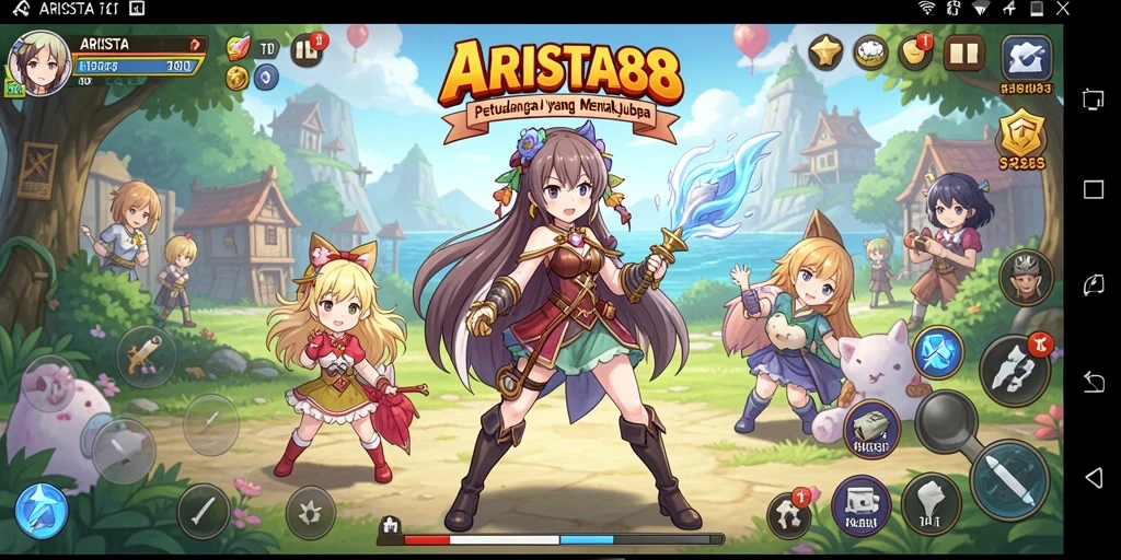 Tampilan gameplay Anime yang memukau di ARISTA88.