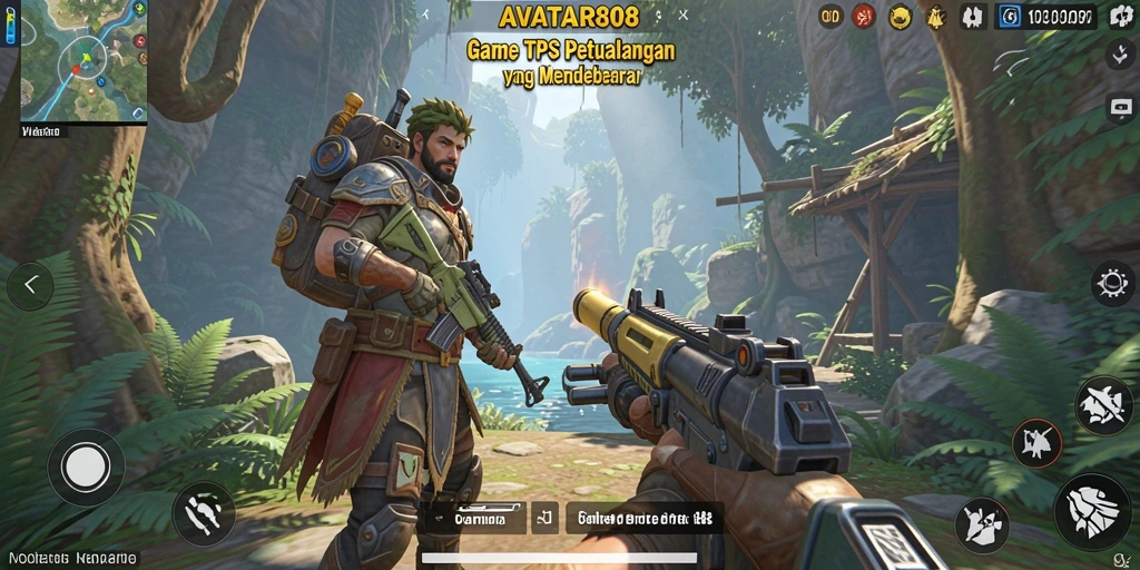 Screenshot gameplay AVATAR808 menampilkan aksi seru di mode TPS.