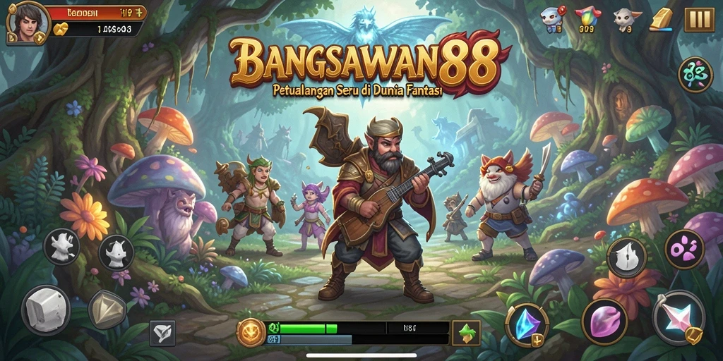 Screenshot gameplay menunjukkan petualangan seru dalam dunia fantasi.