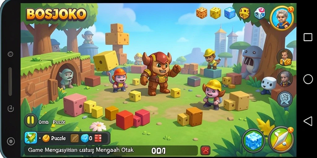 Tampilan gameplay menarik dari BOSJOKO yang menantang.