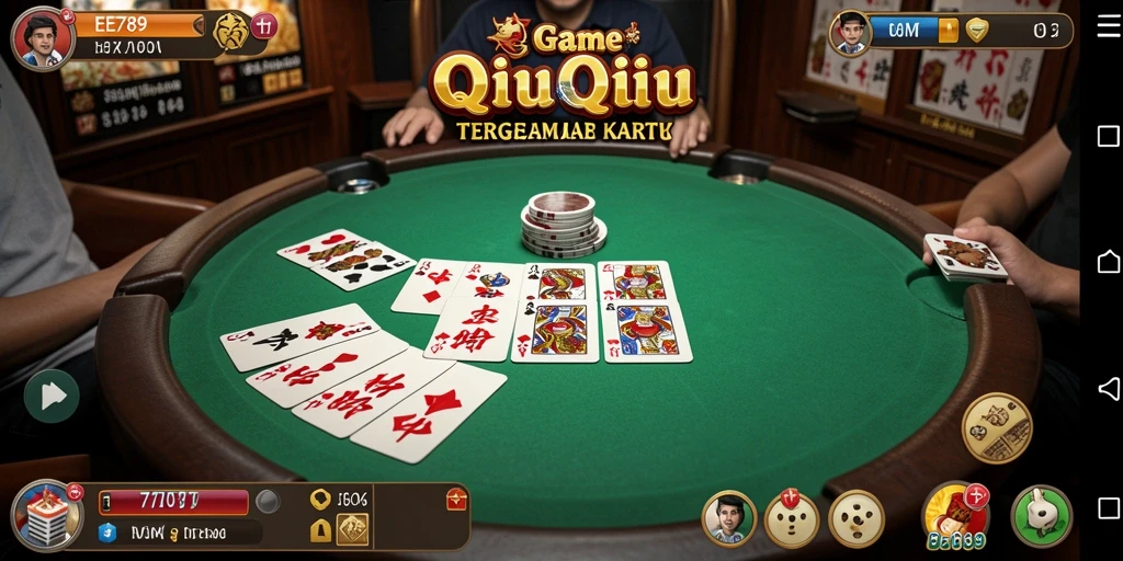 Tampilan menarik dari gameplay QiuQiu yang seru.