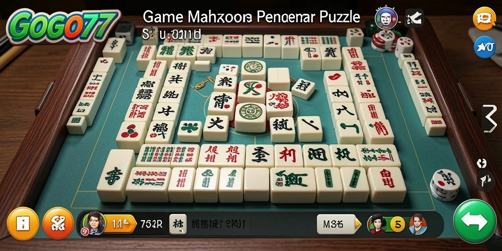 Screenshot GOGO77 menampilkan gameplay Mahjong yang menarik dan menantang.