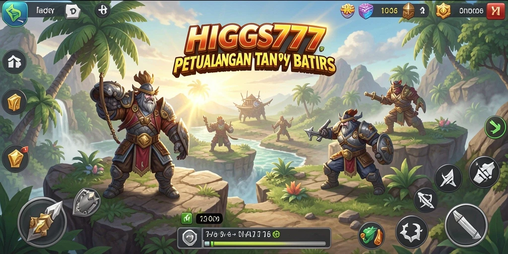 Gameplay HIGGS777 menunjukkan eksplorasi dunia terbuka yang luas dan interaktif.