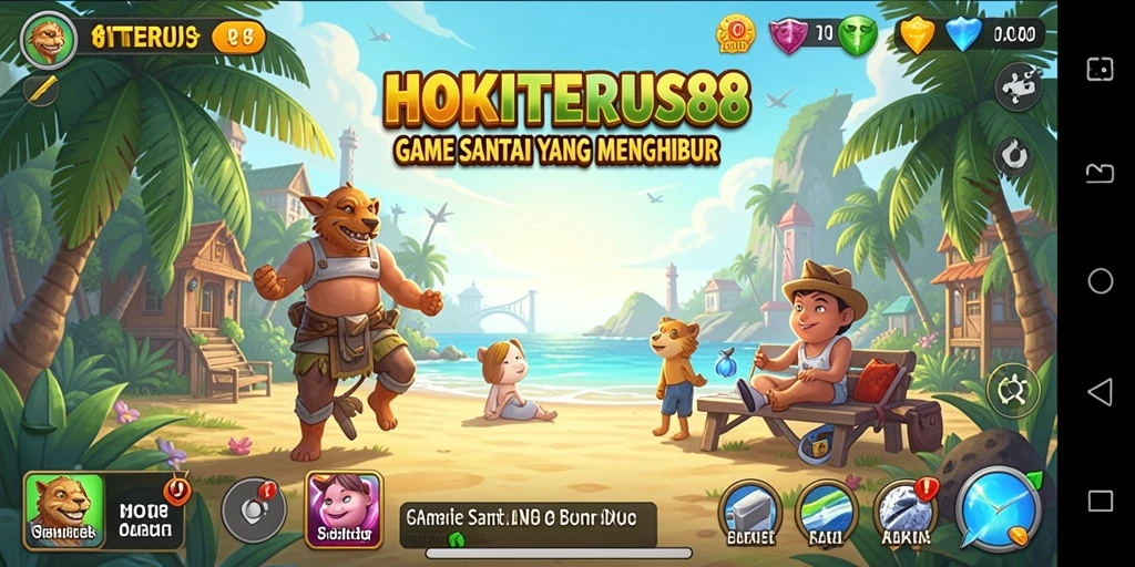 Screenshot HOKITERUS88 menampilkan gameplay yang penuh warna dan seru.