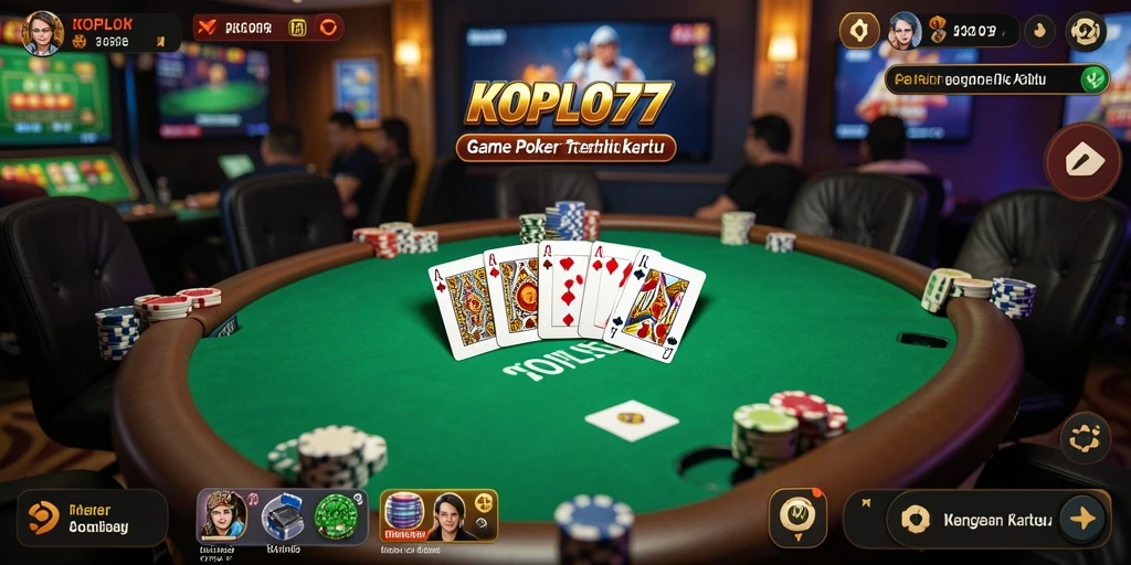 Tampilan gameplay KOPLO77 yang mendebarkan saat bermain Poker.
