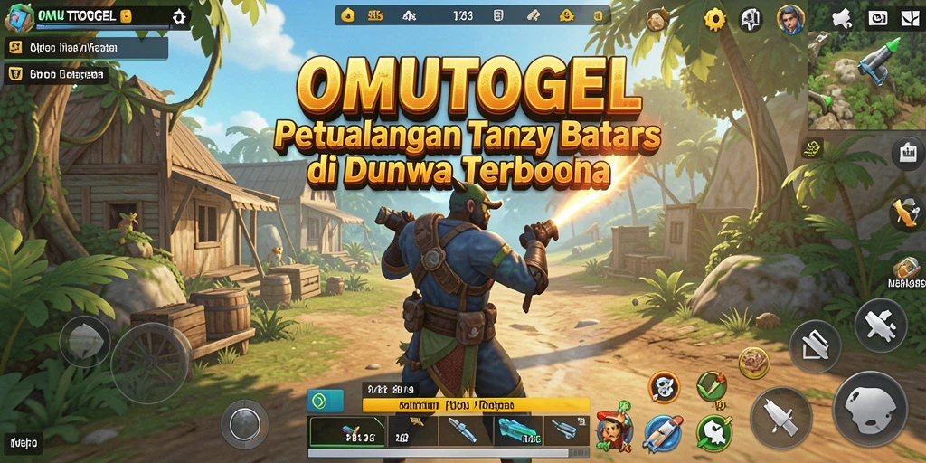 Screenshot gameplay OMUTOGEL menunjukkan petualangan epik di dunia terbuka.