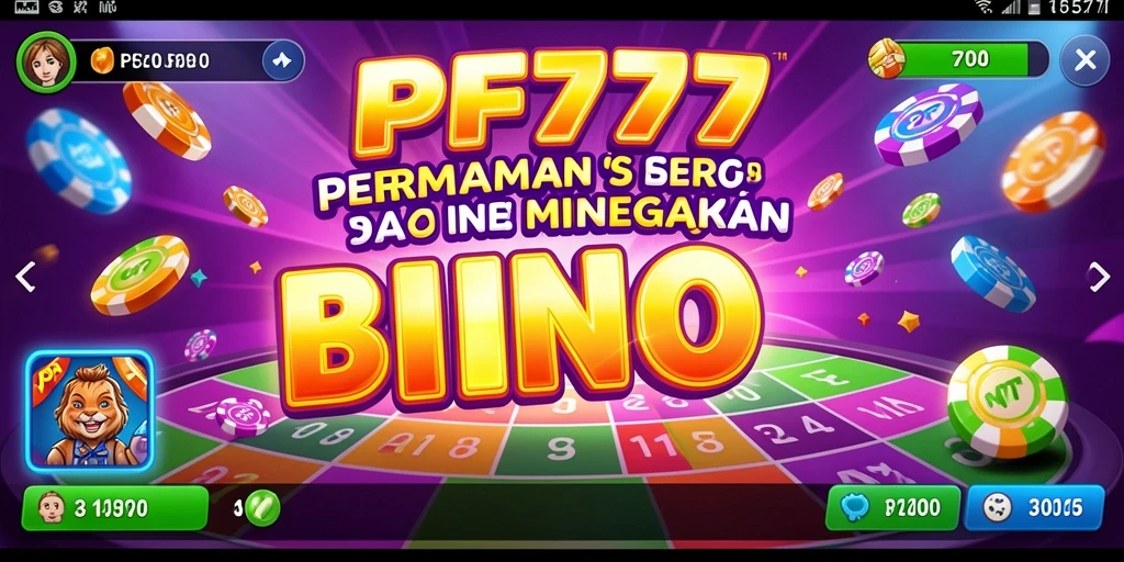Tampilan gameplay PF777 dengan kartu Bingo dan pemain yang bersenang-senang.