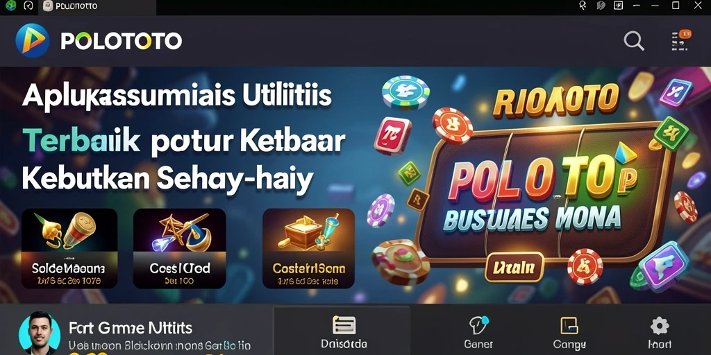 Tampilan antarmuka utama POLOTOTO yang menarik dan mudah digunakan.