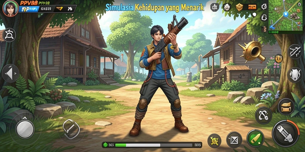 Tampilan menarik dari gameplay simulasi PPV88 yang realistis.
