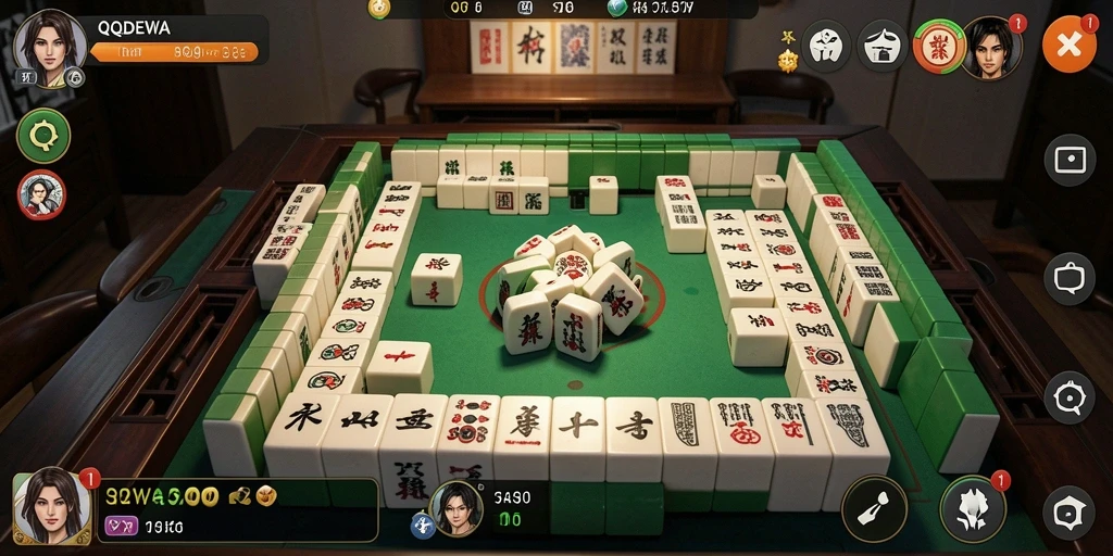 Tampilan gameplay Mahjong yang menarik dari QQDEWA.